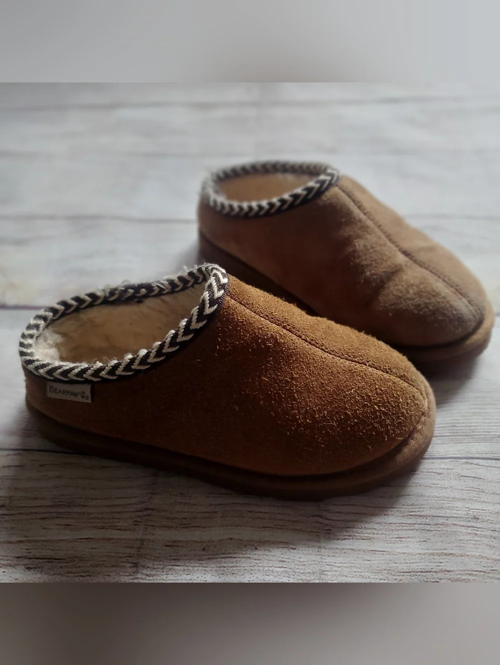 BearPaw Brown Slip-On Clog Slippers